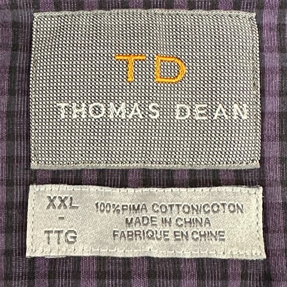 Thomas Dean Men’s Long Sleeve Dress Shirt, Size XXL. - Picture 4 of 5